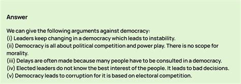 Q:-What are the arguments against democracy?Q:-Why democracy is better ...
