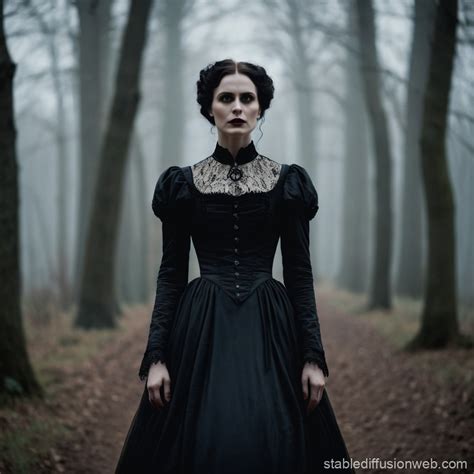 Victorian Goth Portrait of Fear | Stable Diffusion Online