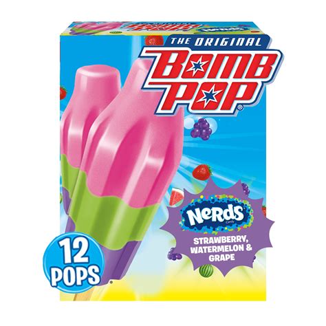 Bomb Pop NERDS Ice Pop, Frozen Sweet Treat for Back to School, 12 Pack ...