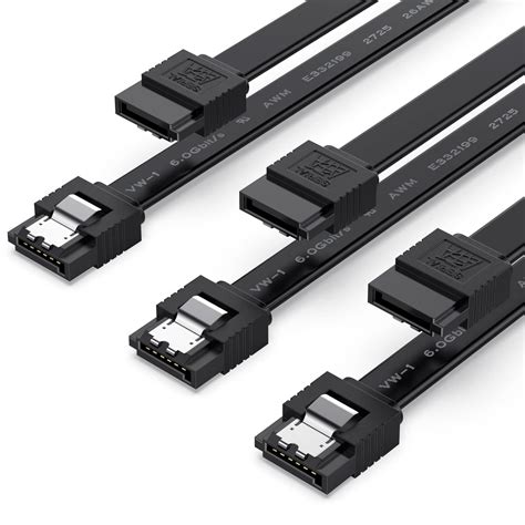 SATA Cable III 6Gbps 7pin Female to Straight Data Cable with Locking ...