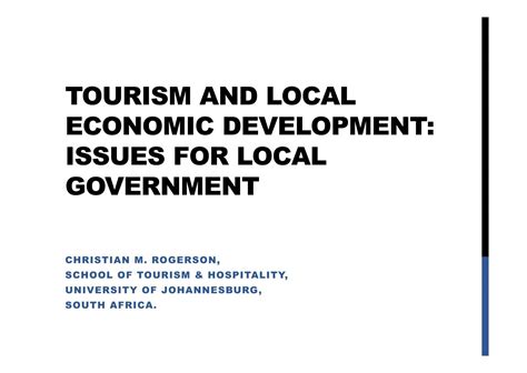 Local Economic Development Tourism 的图像结果