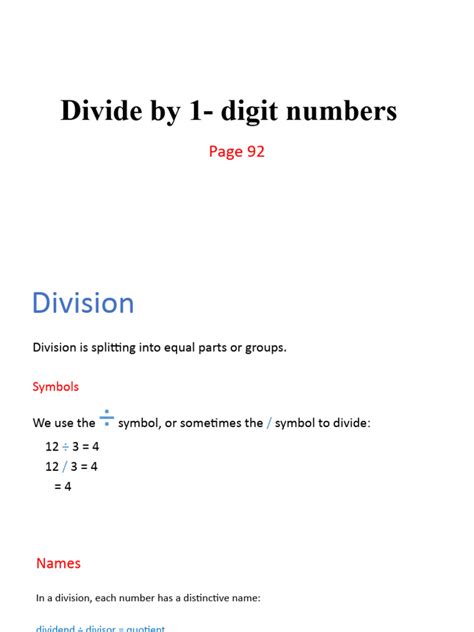 Image result for How to Divide One Digit Numbers