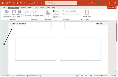Adding Header in PowerPoint 的图像结果