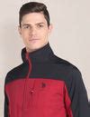 Buy Men Colour Block Windcheater Jacket Red|U.S. Polo Assn. India