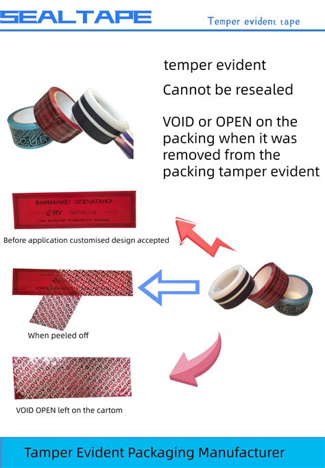 High Quality Carton Packing Tape Void Security Tape Tamper Evident Tape ...