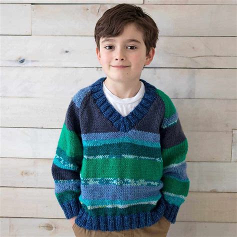 7033+ Free Knitting Pattern Childs V Neck Sweater - Free Kinitting Patterns