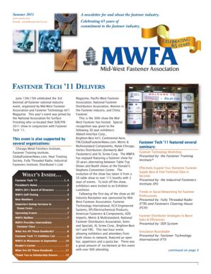 Fillable Online net A newsletter for and about the fastener industry ...