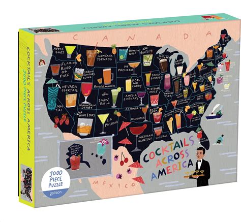 Galison Anne Bentley Cocktail Map Jigsaw Puzzle - India | Ubuy