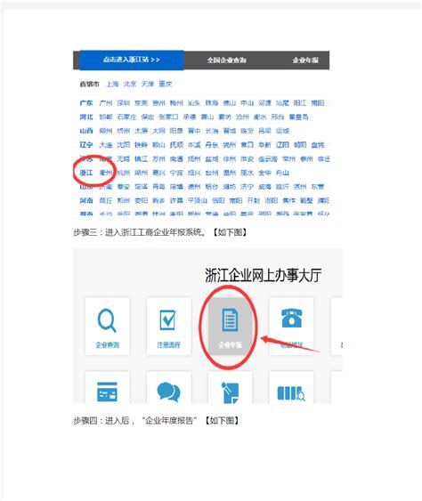 浙江营业执照年检网上申报系统操作流程 - 360文档中心