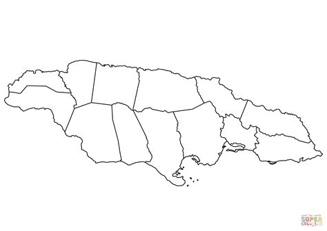Jamaican Map Outline