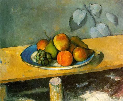 Apples Pears and Grapes Paul Cezanne Impressionism still life Painting ...