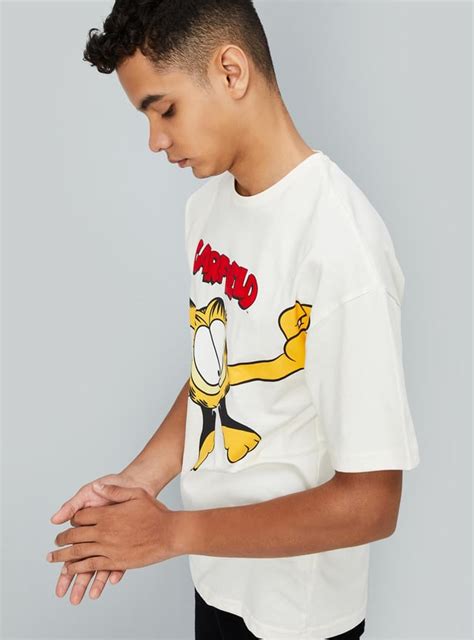Buy Boys Oversized Garfield Print T-shirt Online at just Rs. 499.0 ...