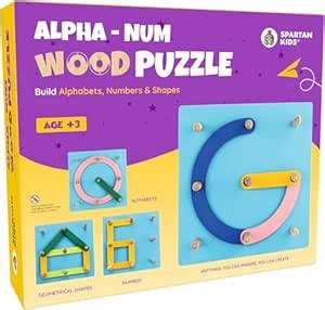 SPARTAN KIDS® Wooden Alphabet Puzzle - ABC Puzzles for 3-5 Year Olds ...