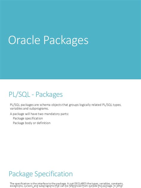 Image result for What Is Package in Oracle SQL Developer Example