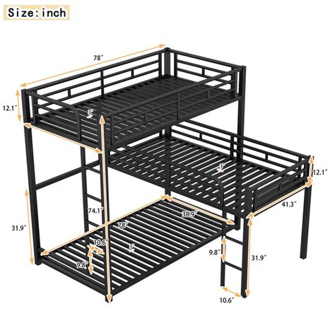 Qualler Black Twin over twin Bunk Bed at Lowes.com