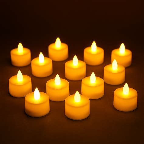 AuraDecor LED Tealight Candles Pack of 12
