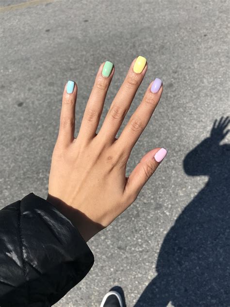 Rainbow Color Nail Designs