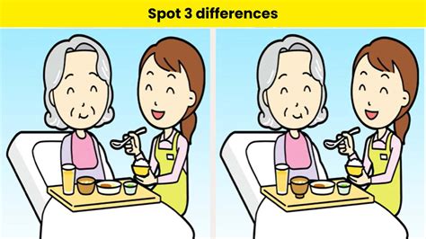 Can you spot 3 differences between the two nursing home pictures in 21 ...
