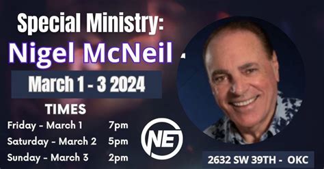 Nigel McNeill at No Excuses Ministries for 3 Nights, 2632 SW 39th ...
