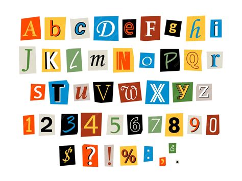 Premium Vector | Vector ransom font letters numbers and punctuation ...