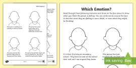 What My Emotions Look Like Worksheet