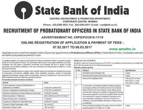 Click Here to Download SBI PO 2017 Official Notification PDF (English)