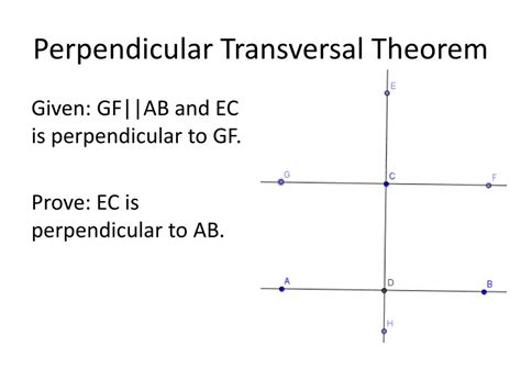 Image result for Perpendicular Transversal Theorem