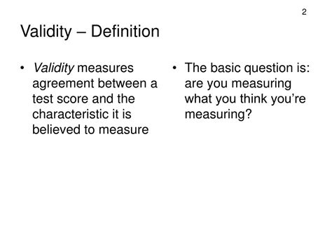 Image result for Define Validity
