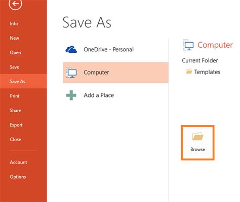 Image result for How to Save a PowerPoint to Files