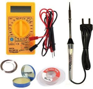 TECHDELIVERS Soldering Iron Kit set with Multimeter | Soldering Wire ...