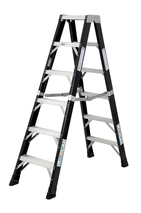 Liberti T5400 Series Heavy Duty Fiber Glass Twin Step Ladder (6 Feet ...