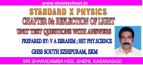 SHENIBLOG: STANDARD 10 - PHYSICS - UNIT 4 - REFLECTION OF LIGHT - UNIT ...