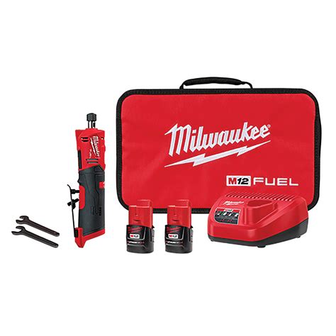 Milwaukee Tool MWK2486-22 M12 FUEL™ 1/4" Straight Die Grinder Kit