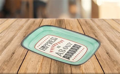 Buy Woodenclave Handcrafted Multipurpose Ceramic Rectangular Snacks ...