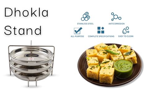 Jain Stainless Steel Dhokla Stand (Big Size) with 3 Plates | South ...