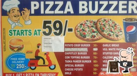 Menu at Pizza buzzer, Bulandshahr