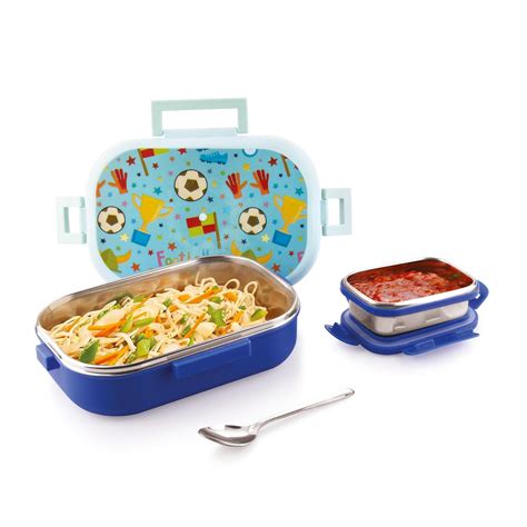 Buy Attro Food Time Deluxe Stainless Steel Lunch Box with 1 Small ...