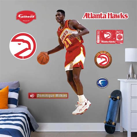 Download Dominique Wilkins Atlanta Hawks Wallpaper Decal Wallpaper ...