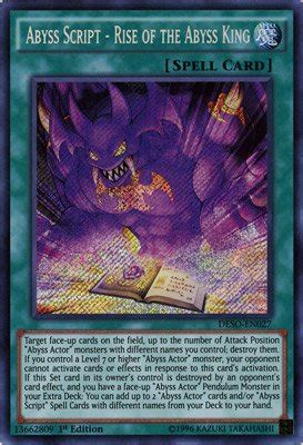 Buy YU-GI-OH! / Abyss Script - Rise of The Abyss King (Secret ...