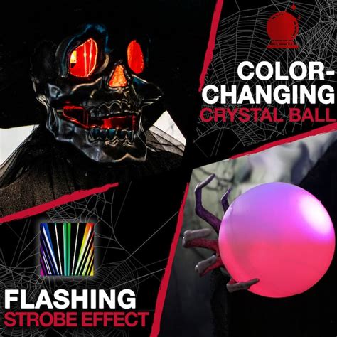 Haunted Hill Farm 7.5-ft Freestanding Lighted Witch Animatronic HHWITCH ...