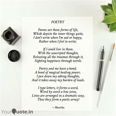 POETRY Poems are those ... | Quotes & Writings by Maniska Das | YourQuote
