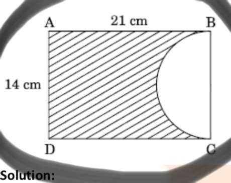 30. In the given figure, ABCD is a rectangle of dimensions 21 cm 14 cm ...