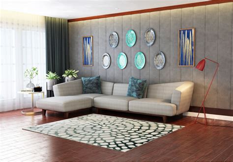 Buy Keller L Shaped Left Aligned Sofa (Cotton, Steel grey) Online in ...