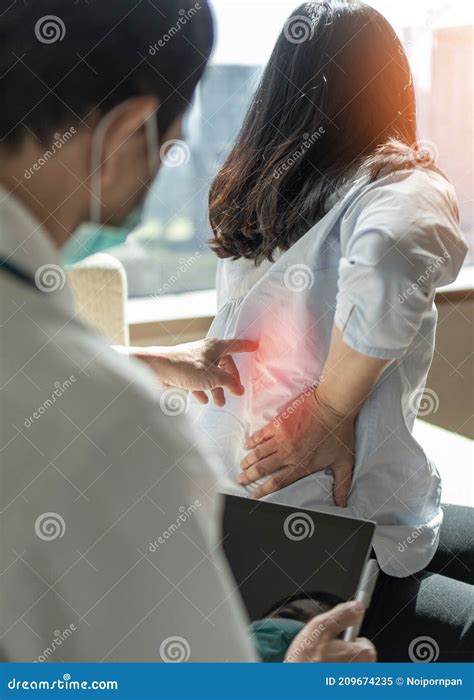 Back Pain, Lower Back Ache, Muscle or Spine Injury in Menopause Woman Patient with Backache from ...