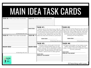 Main Idea Task Cards 的图像结果