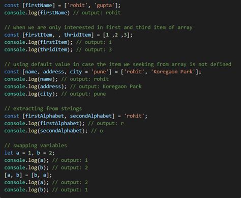 Image result for Destructuring Assignment JavaScript