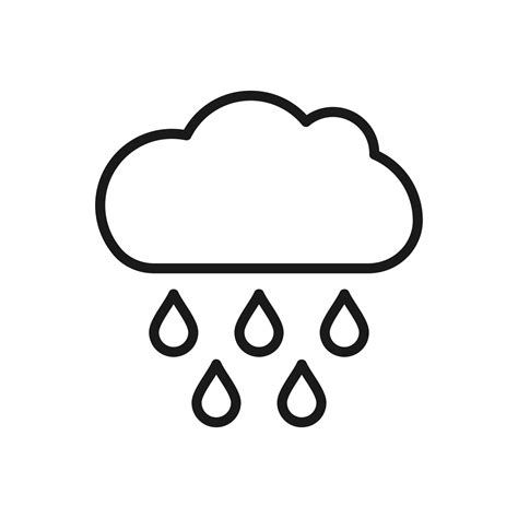 Cloud with rain drops icon in simple style isolated vector illustration 12528044 Vector Art at ...