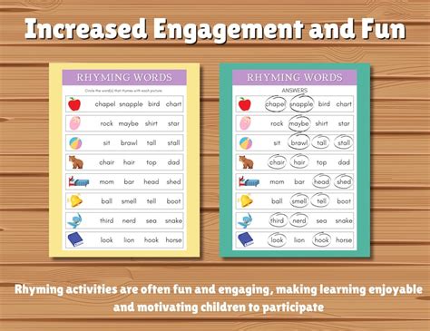 Rhyming Words Educational Homeschool Exercises: Phonics Reading Game ...