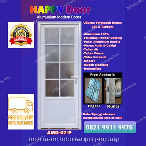 Jual Pintu Aluminium Modern-Happy Door-AMD 07-Putih - L70 x T195cm ...