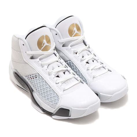 JORDAN BRAND AIR JORDAN XXXVIII FIBA PF WHITE/METALLIC GOLD-PURE ...